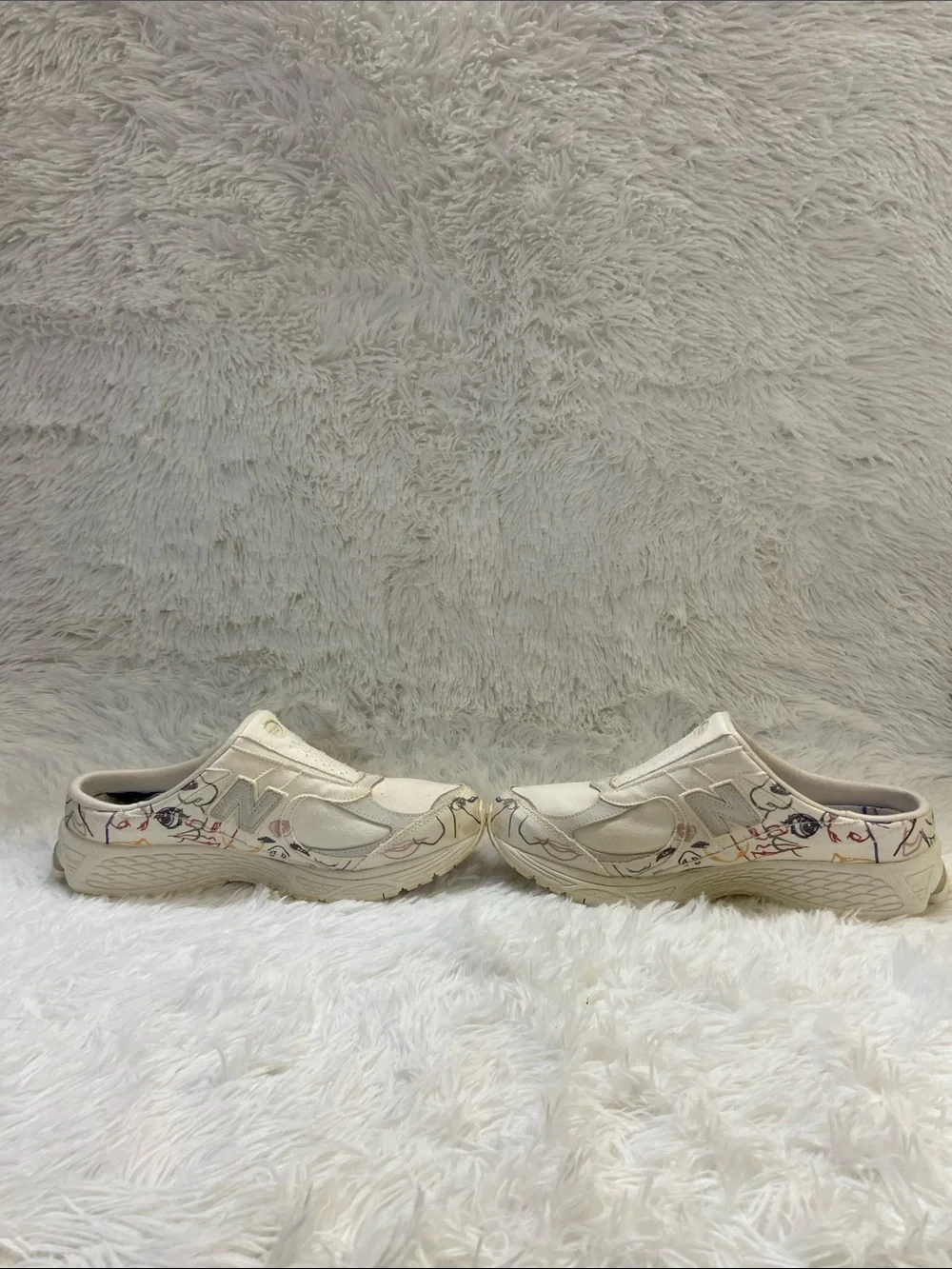 New Balance x Bryant Giles 2002R Cream/Multicolor Men’s Mule Shoes. Size-11.5